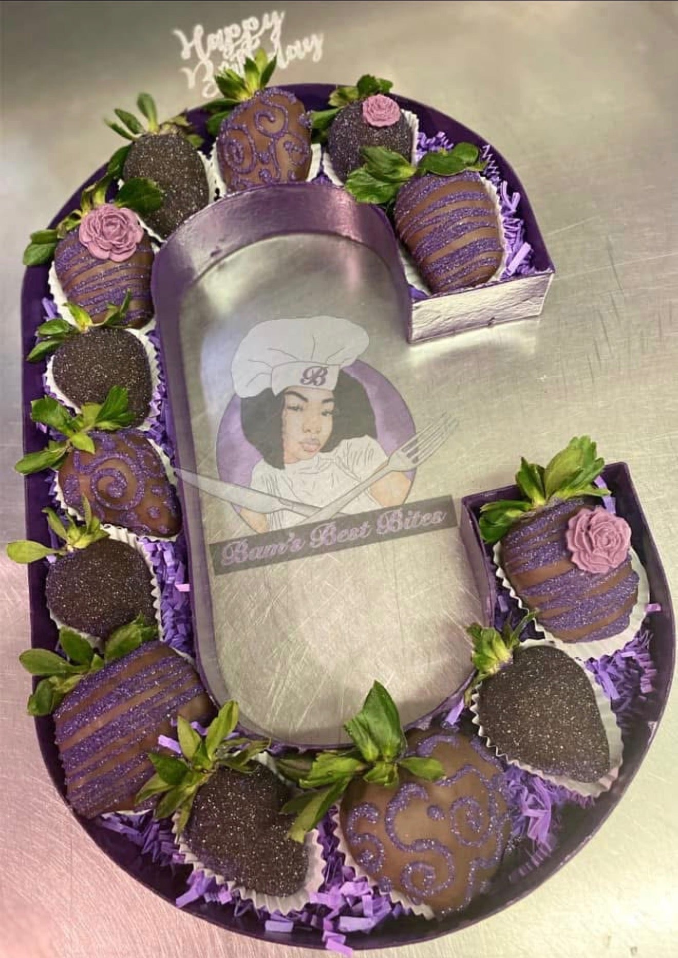 Strawberry Letter Arrangement