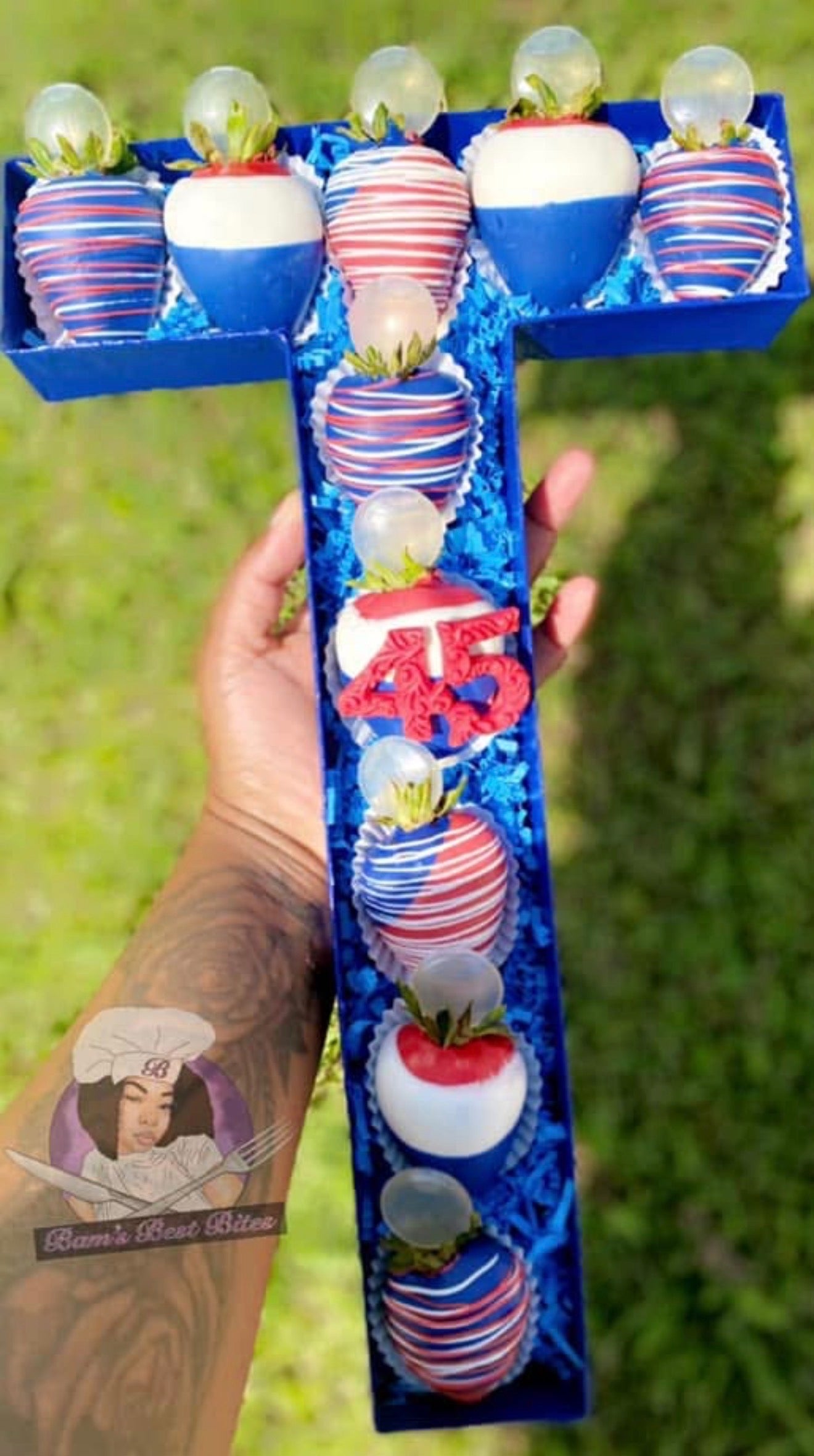 Strawberry Letter Arrangement
